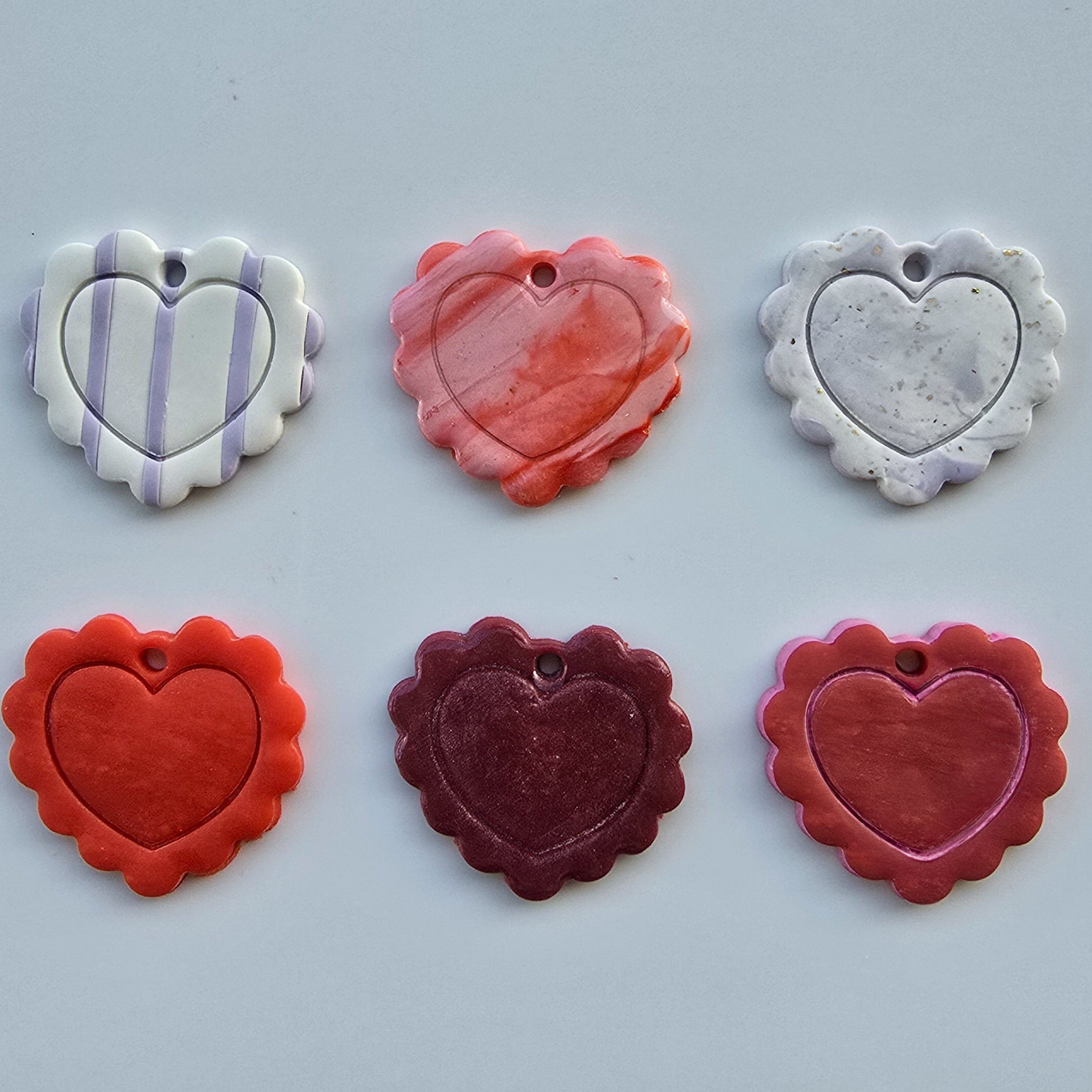 Marbled Scalopped Heart