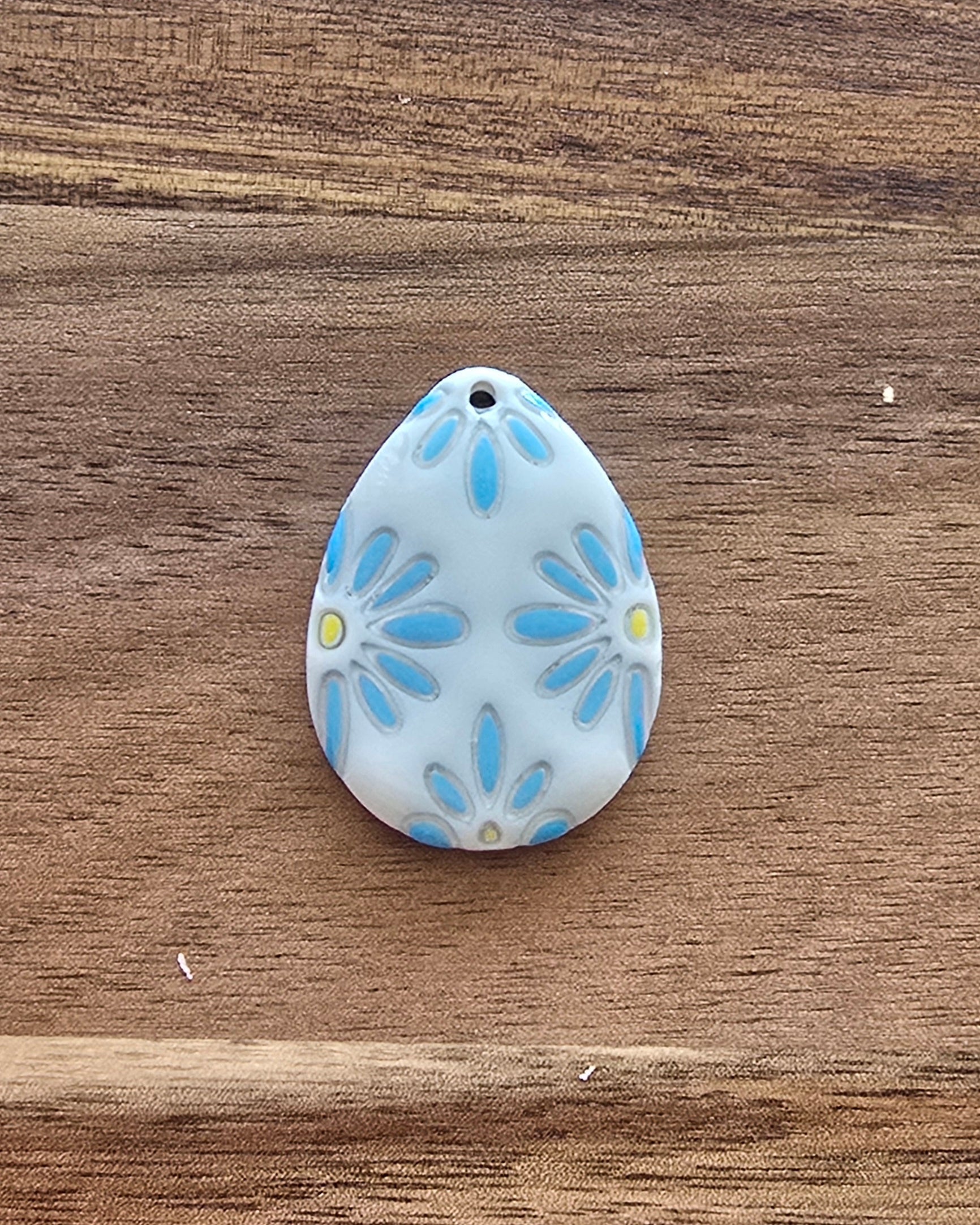 Floral egg - blue