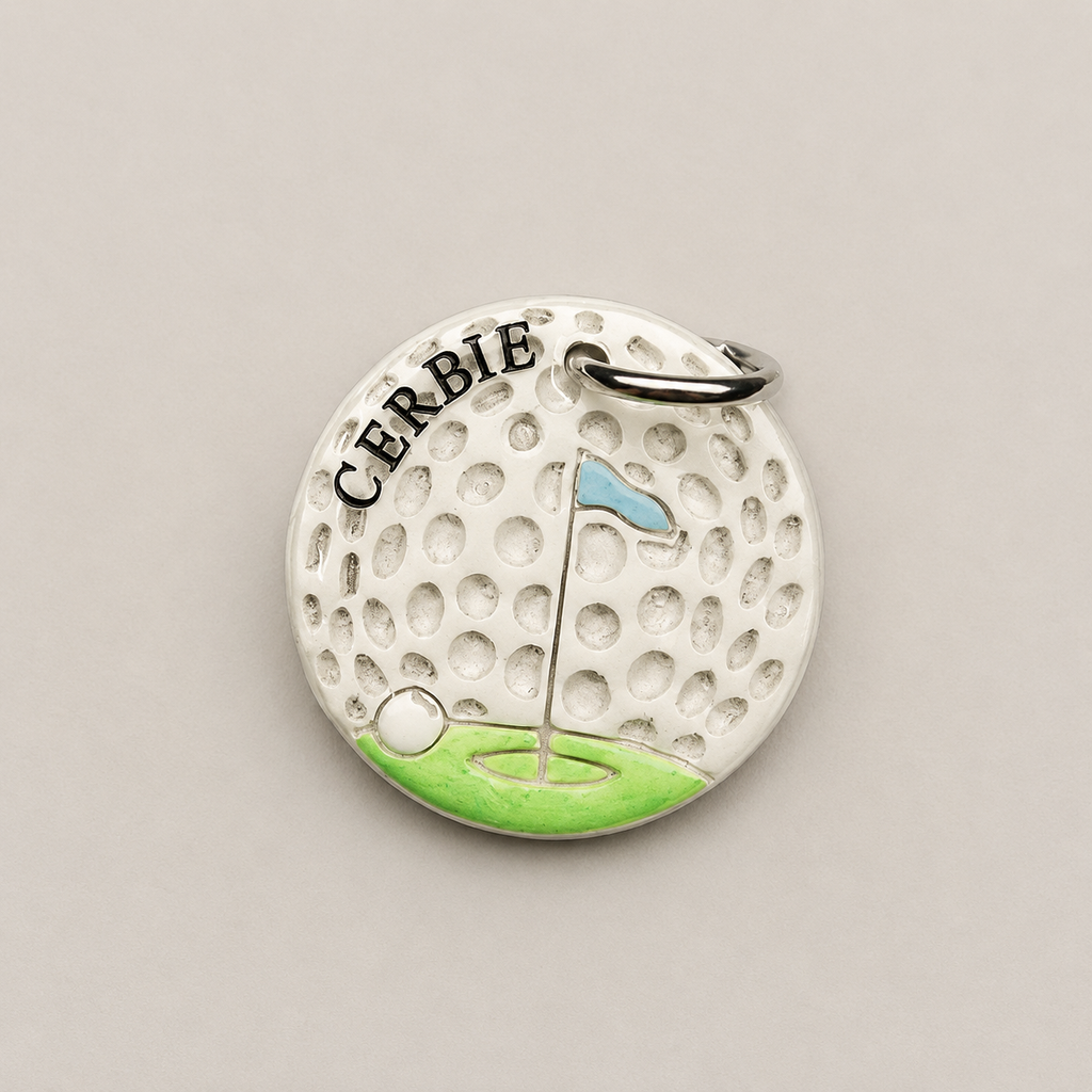 Golf Ball with Flag Pole