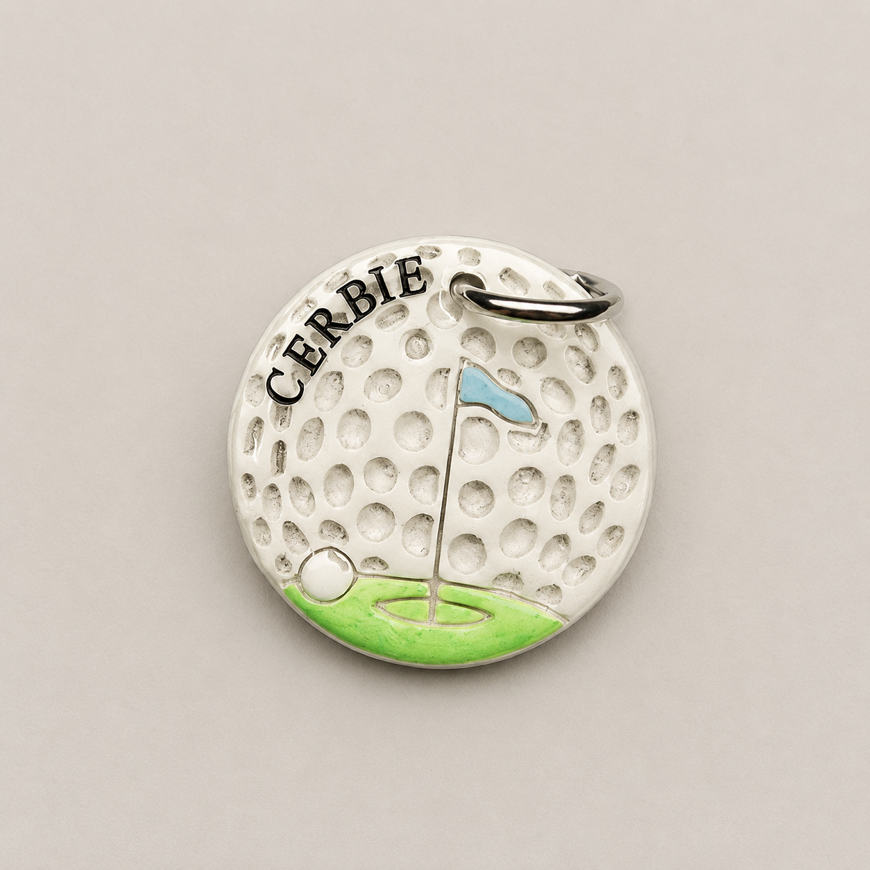 Golf Ball with Flag Pole